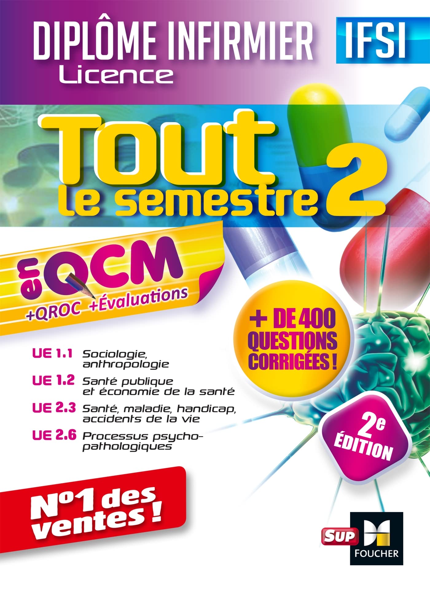 Tout le semestre 2 en QCM - QROC et évaluations IFSI - 2e édition book