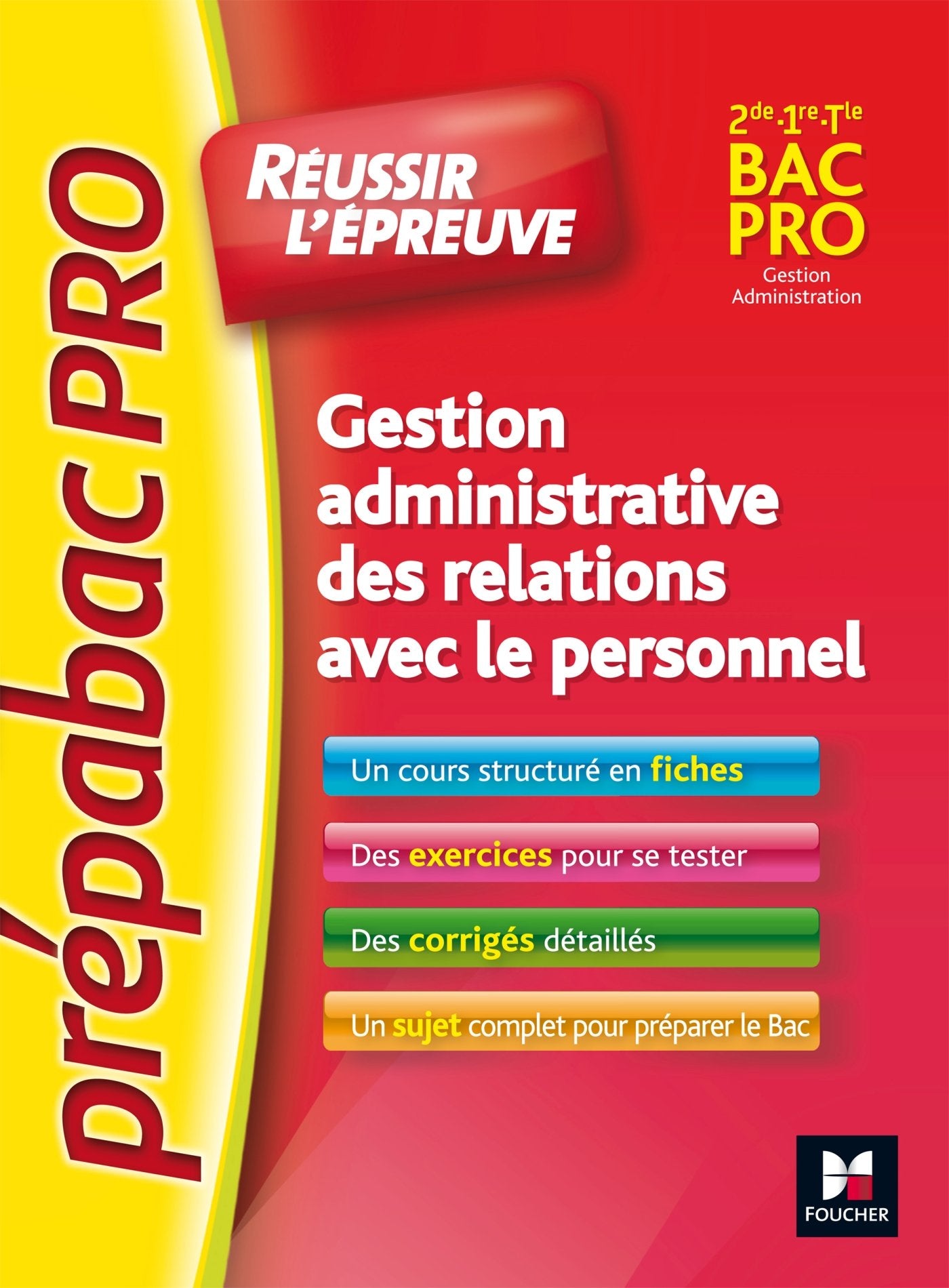 PREPABAC Pro - Gestion administrative des relations avec le personnel - G.A - N°3 Study Guides