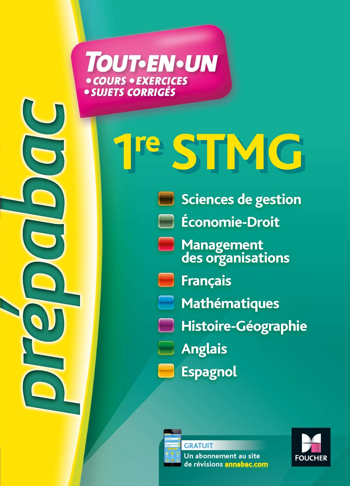 PREPABAC - Toutes les matières - 1re STMG - Révision et entrainement Professional & Reference Books