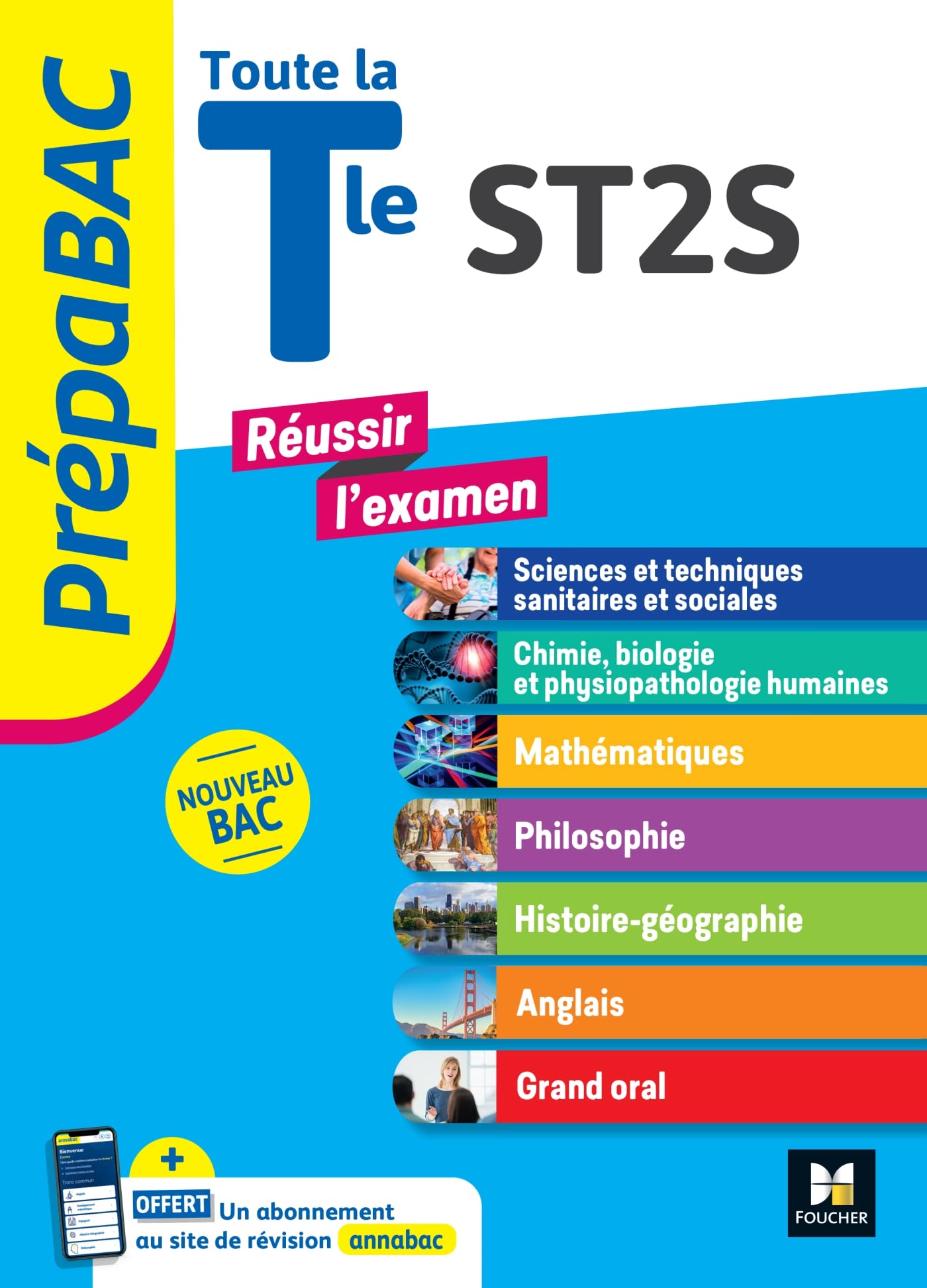 PREPABAC - Toute la terminale ST2S - Contrôle continu et épreuves finales - Révision 2026 Professional & Reference Books