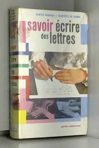 Savoir écrire des lettres book