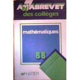 Annabrevet 1988, Brevet des collèges, Mathématiques book