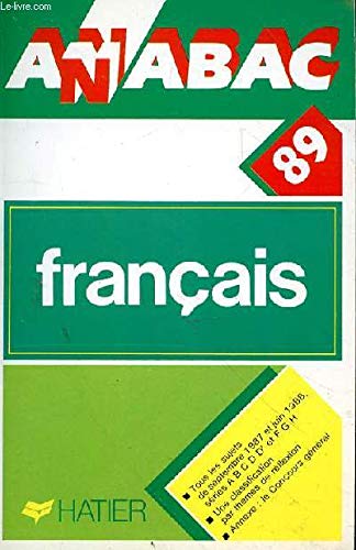 Anabac.1989 bac français : bac. 1989. . français book
