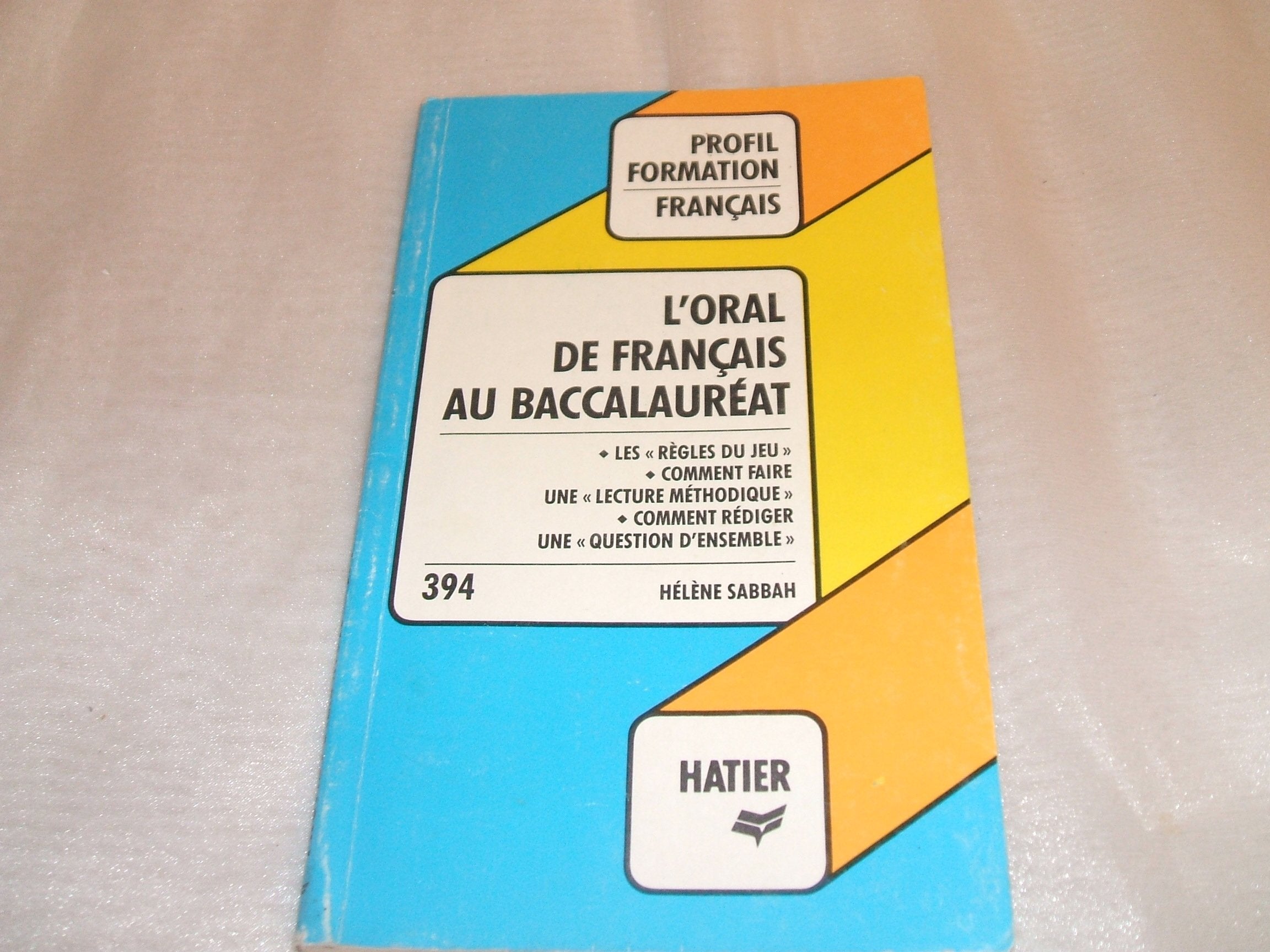L'oral de français au baccalauréat book
