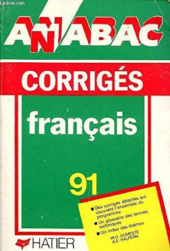 Annabac 1991, BAC Français, corrigés, numéro 19 book