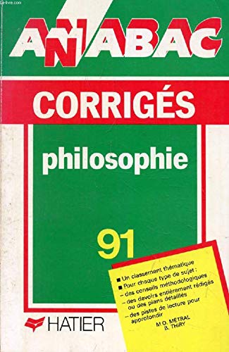 Annabac 1991, BAC Philosophie, corrigés book
