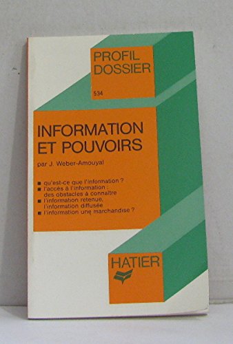 Information et pouvoirs book