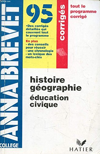 Histoire Geographie Corriges book