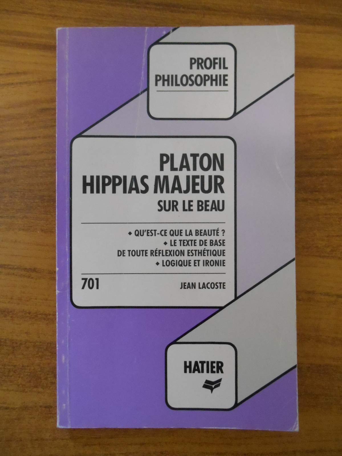 Platon Hippias Majeur. Sur Le Beau book