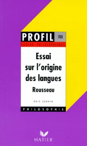 Essai sur l'origine des langues de Jean-Jacques Rousseau book