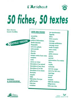 50 fiches, 50 textes book
