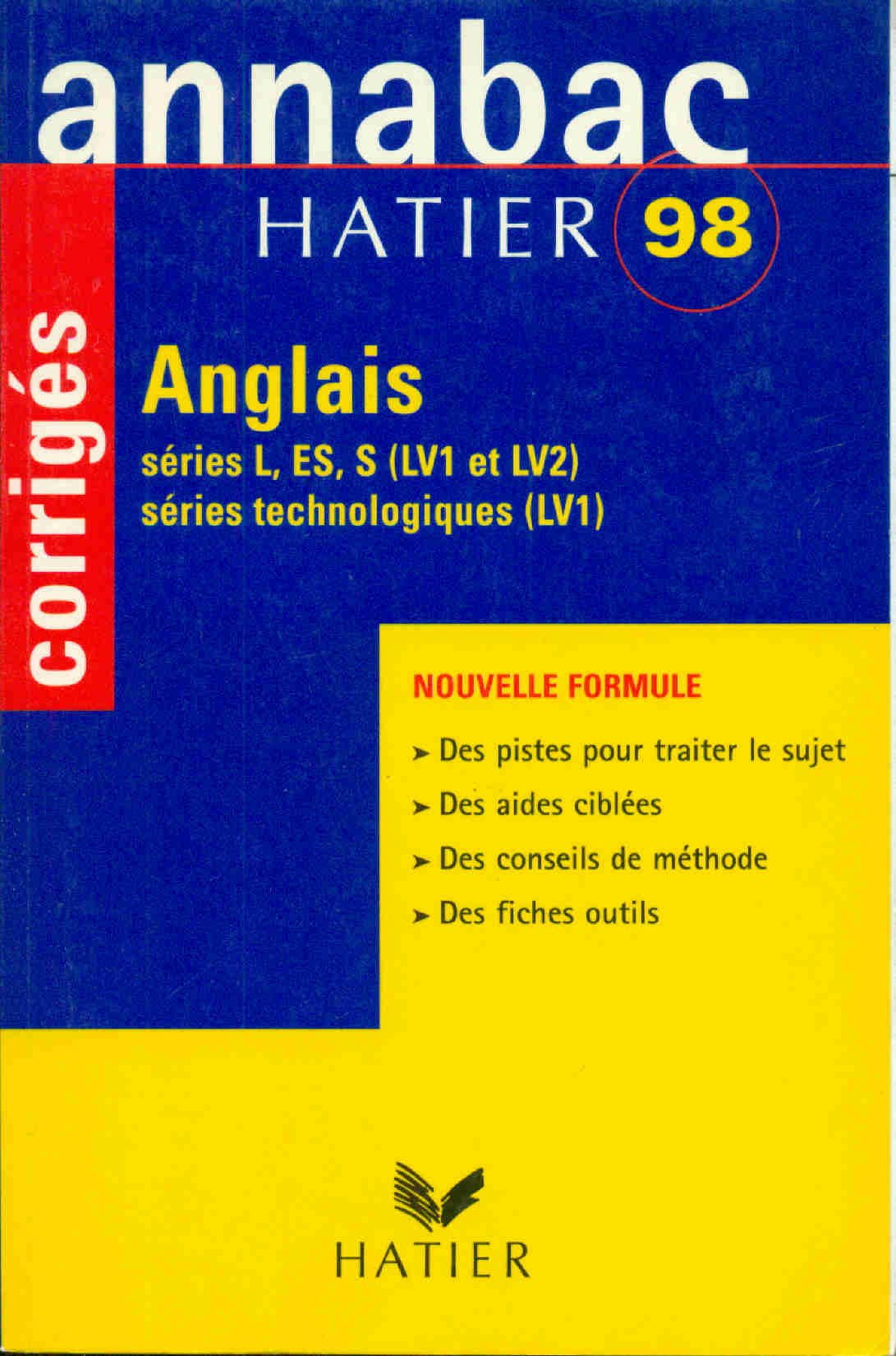 Anglais, séries L, ES, S (LV1 et LV2), séries technologiques (LV1) book