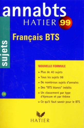Francais Bts. Sujets 1999, Nouvelle Formule book