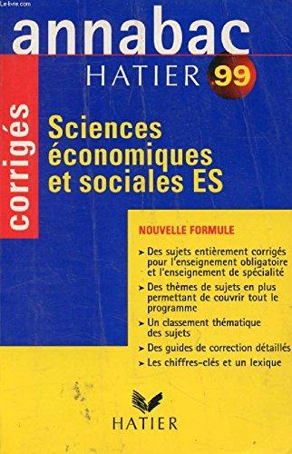 Sciences économiques et sociales, ES book