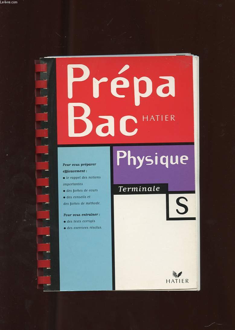 Prépabac physique, terminale S book