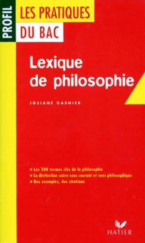 Les pratiques du Bac : lexique de philosophie book