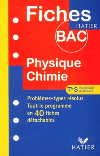 Fiches Bac physique-chimie - terminale S, spécialité book