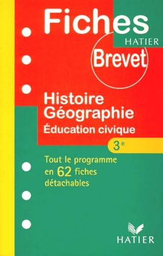 Fiches brevet, histoire, géographie, éducation civique - 3e book