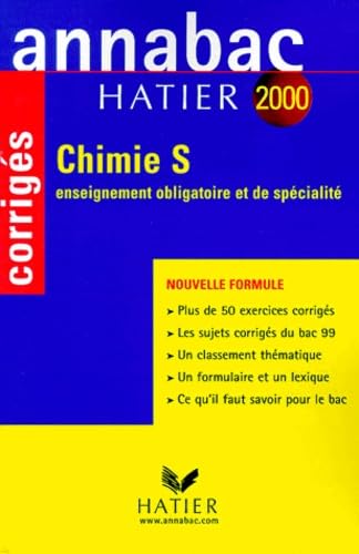 Annabac corrigés 2000 : Chimie S, Enseignement obligatoire et de spécialité book