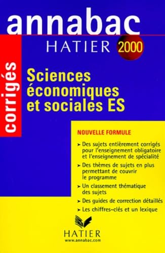 Sciences Economiques Et Sociales Bac Es. Corriges, Edition 2000 Books