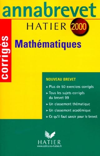 Mathematiques Brevet. Corriges, Edition 2000 Books