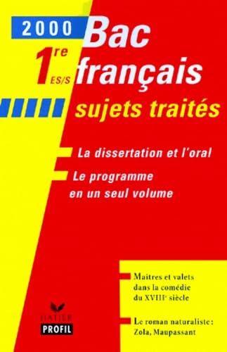 Bac français - l'oral et la dissertation - première ES, S book