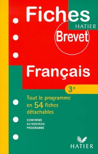 Français 3e - Tout le programme en 54 fiches détachables book