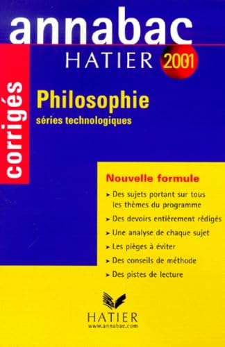 Philosophie Series Technologiques. Sujets Corriges 2001 Books