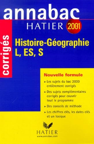 Annabac corrigés 2001 : Histoire Géographie book