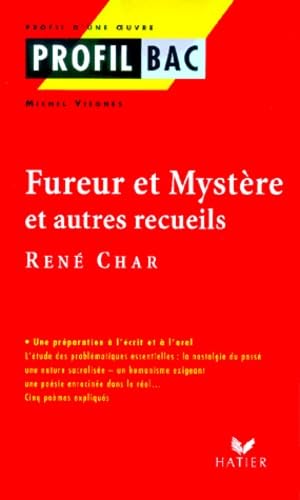 Fureur Et Mystere Et Autres Recueils De Rene Char Books