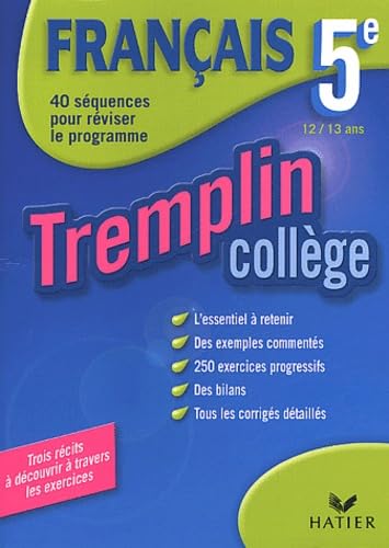 Tremplin Collège : Français, 5e - 12-13 ans book