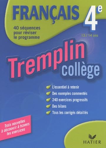 Tremplin Collège : Français, 4e - 13-14 ans book
