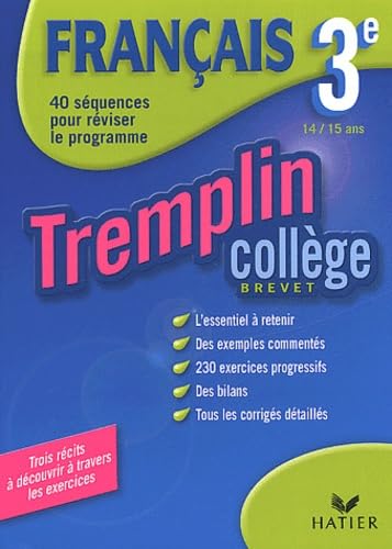 Tremplin Collège : Français, 3e - 14-15 ans book