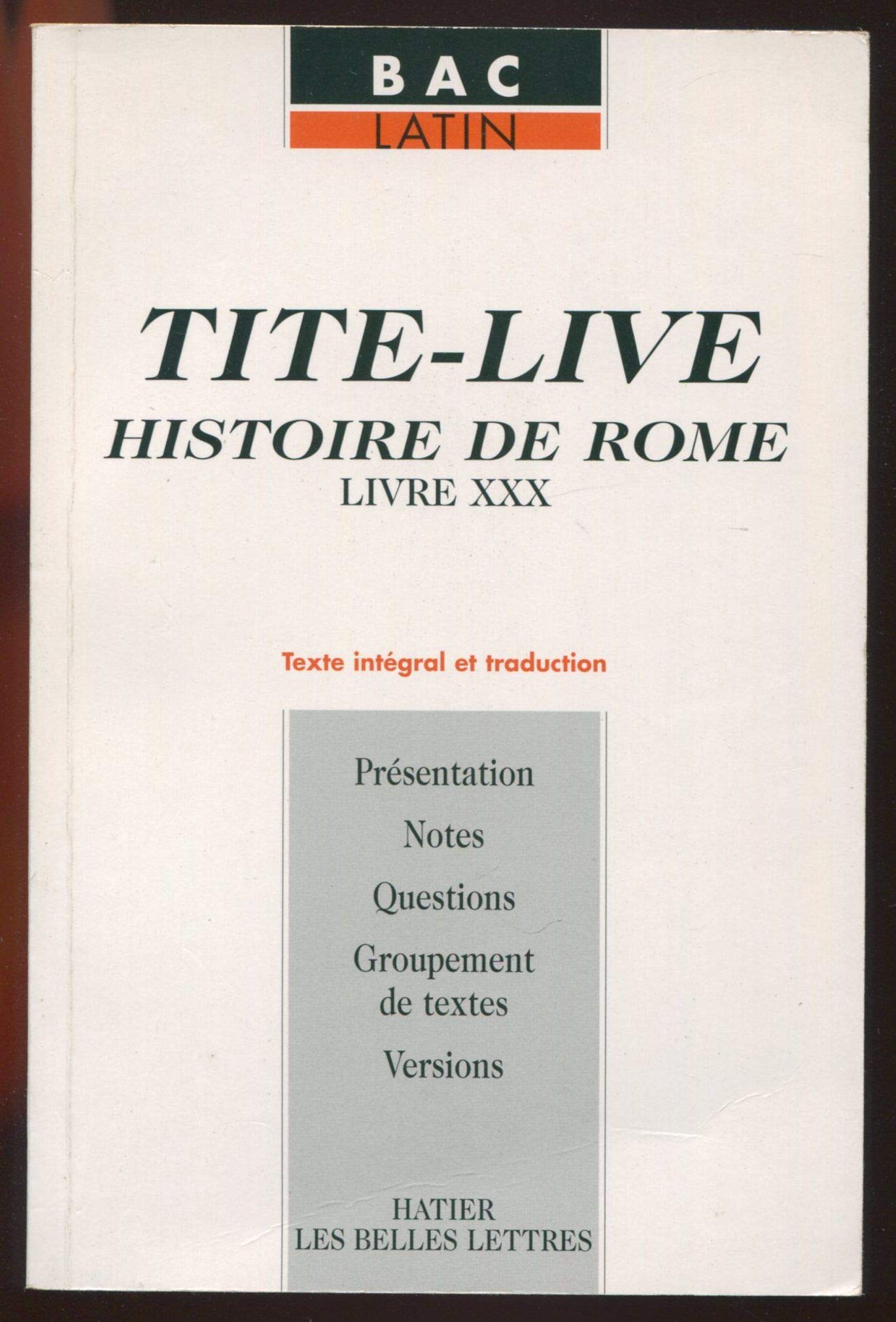 Histoire De Rome. Livre Xxx Books