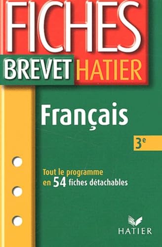 Fiches Brevet Hatier : Français, 3e book