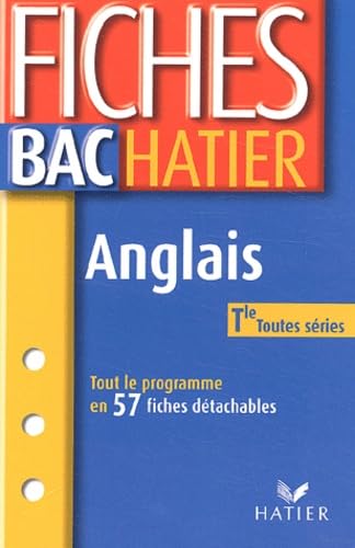 Fiches Bac Hatier : Anglais, terminale, toutes séries book