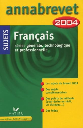 Annabrevet 2004 : Français (sujets) book