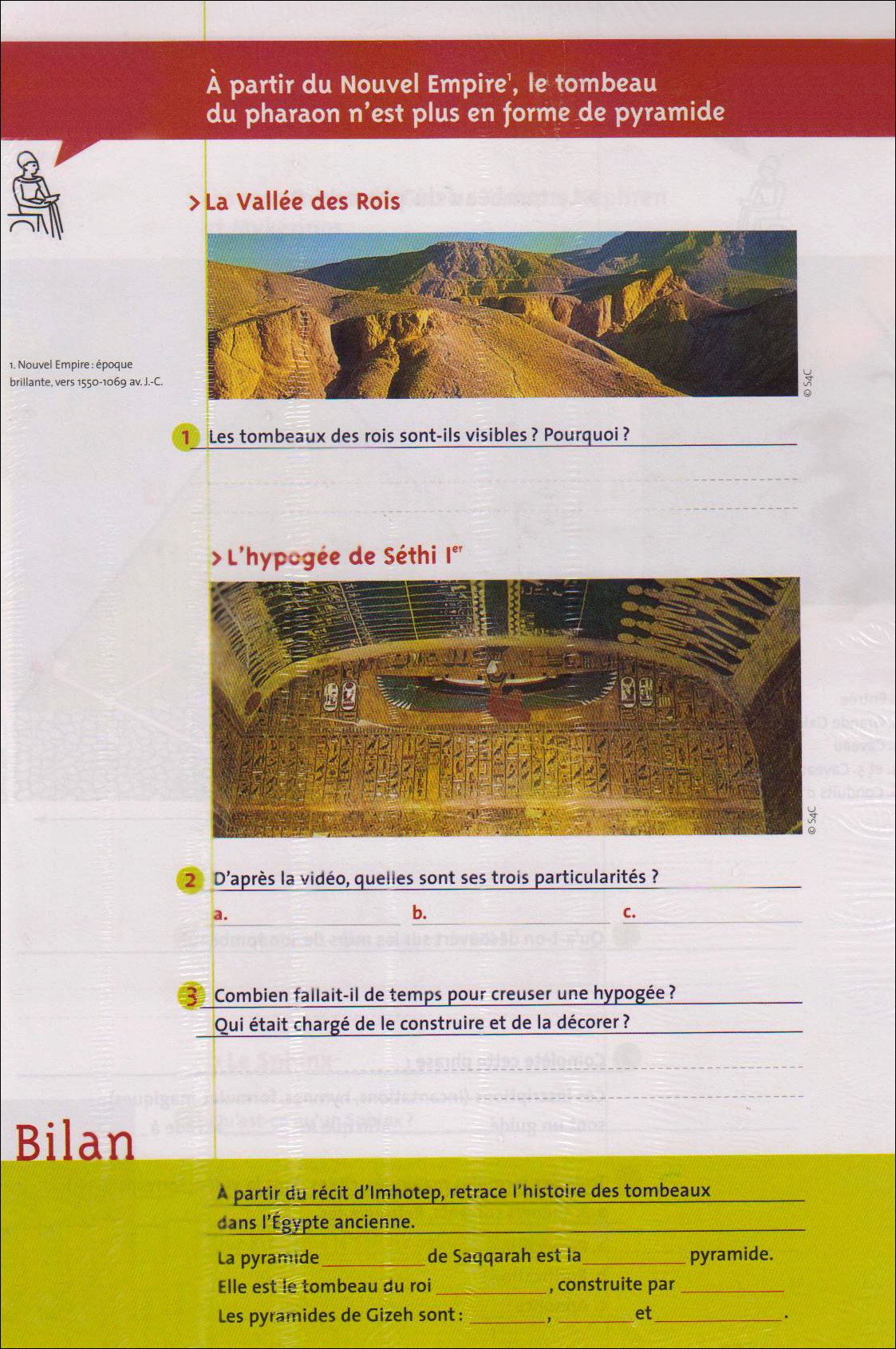Valisette Histoire Egypte - Lot dossiers élèves supplémentaires book