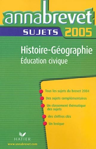 Histoire-Géographie-Education civique: Sujets book