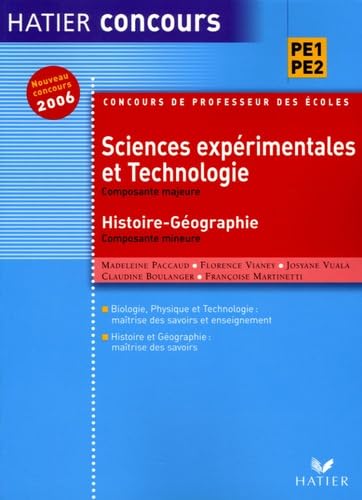 Sciences expérimentales et Technologie ; Histoire et Géographie: Concours de Professeur des Ecoles book