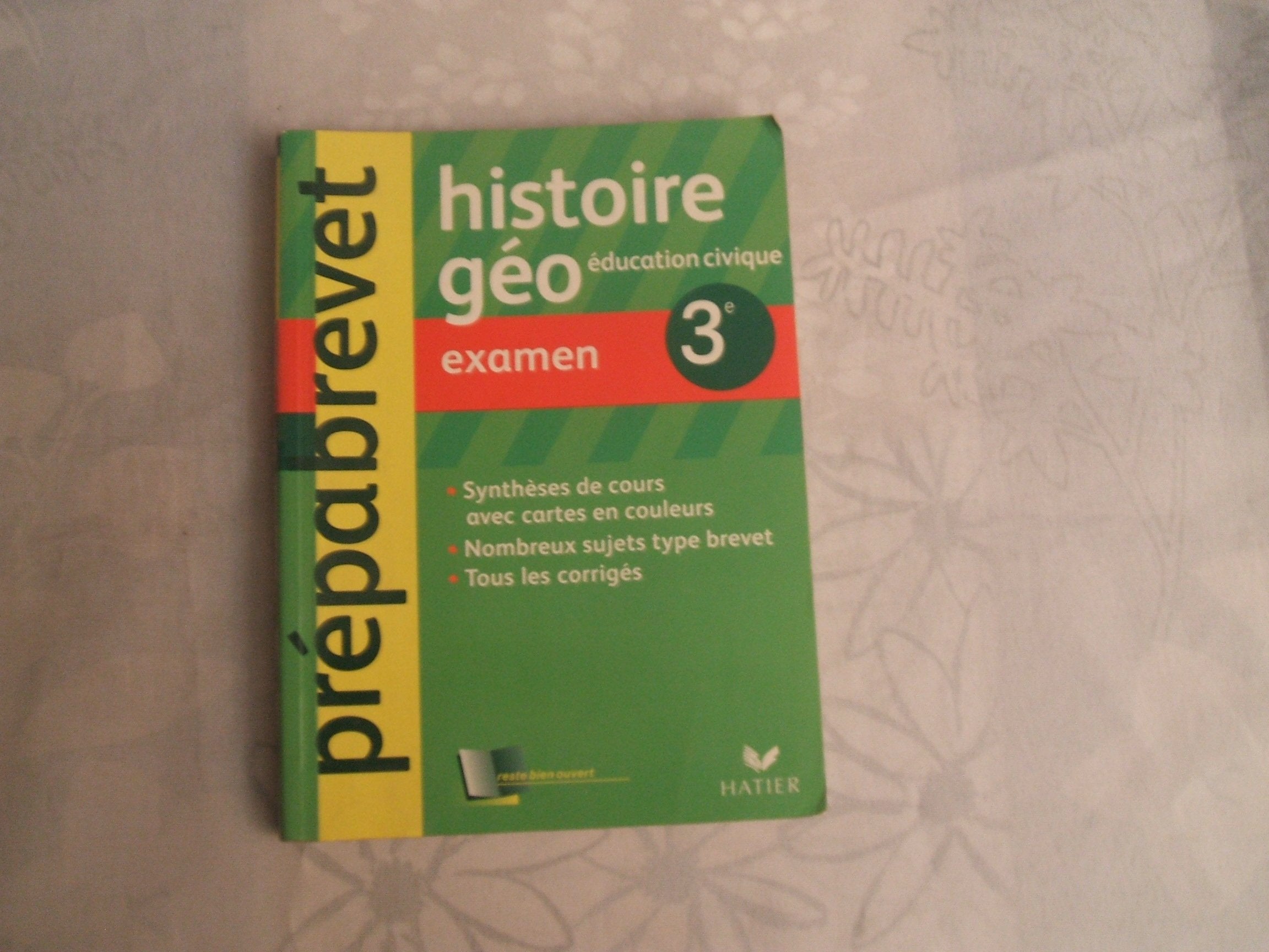 Histoire Géographie 3e: Examen book