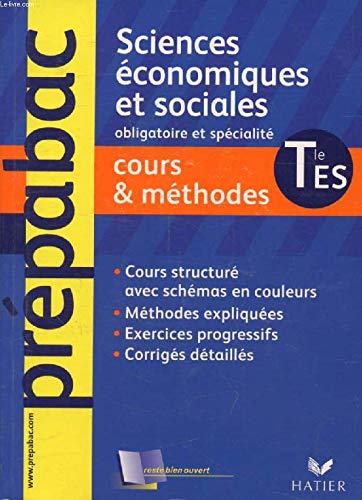 Sciences économiques et sociales Tle ES: Cours et méthodes book