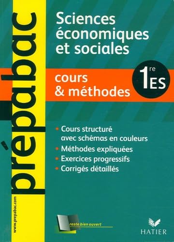 Sciences économiques et sociales 1e ES: Cours & méthodes book