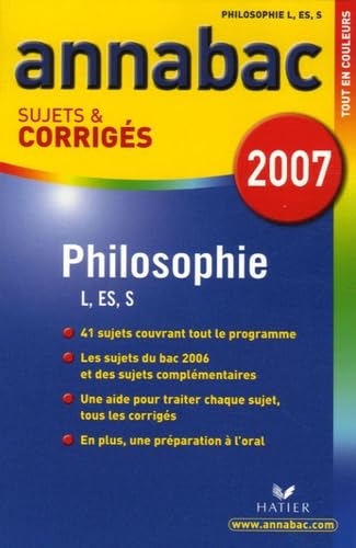 Philosophie Tle L, ES, S: Sujets et corrigés Books
