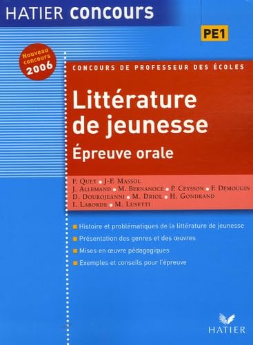 Littérature de jeunesse: Epreuve orale book
