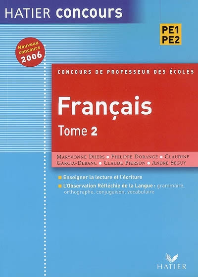 Product Image: Français PE1-PE2. Vol. 2