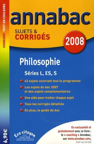 Philosophie L, ES, S: Sujets et corrigés Books
