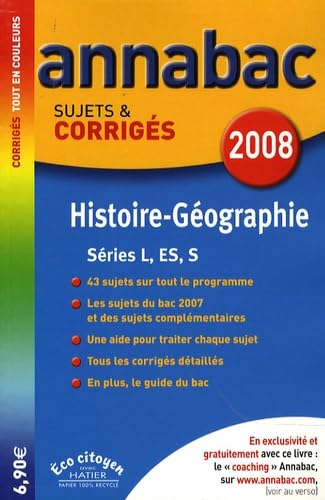 Histoire-Géographie L, ES, S: Sujets et corrigés book
