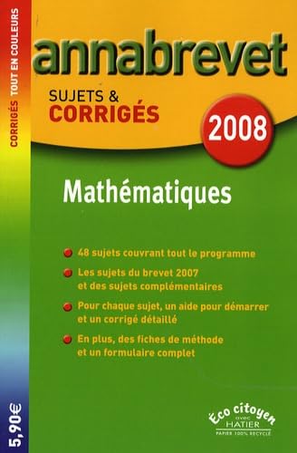 Mathématiques Brevet: Sujets et corrigés book