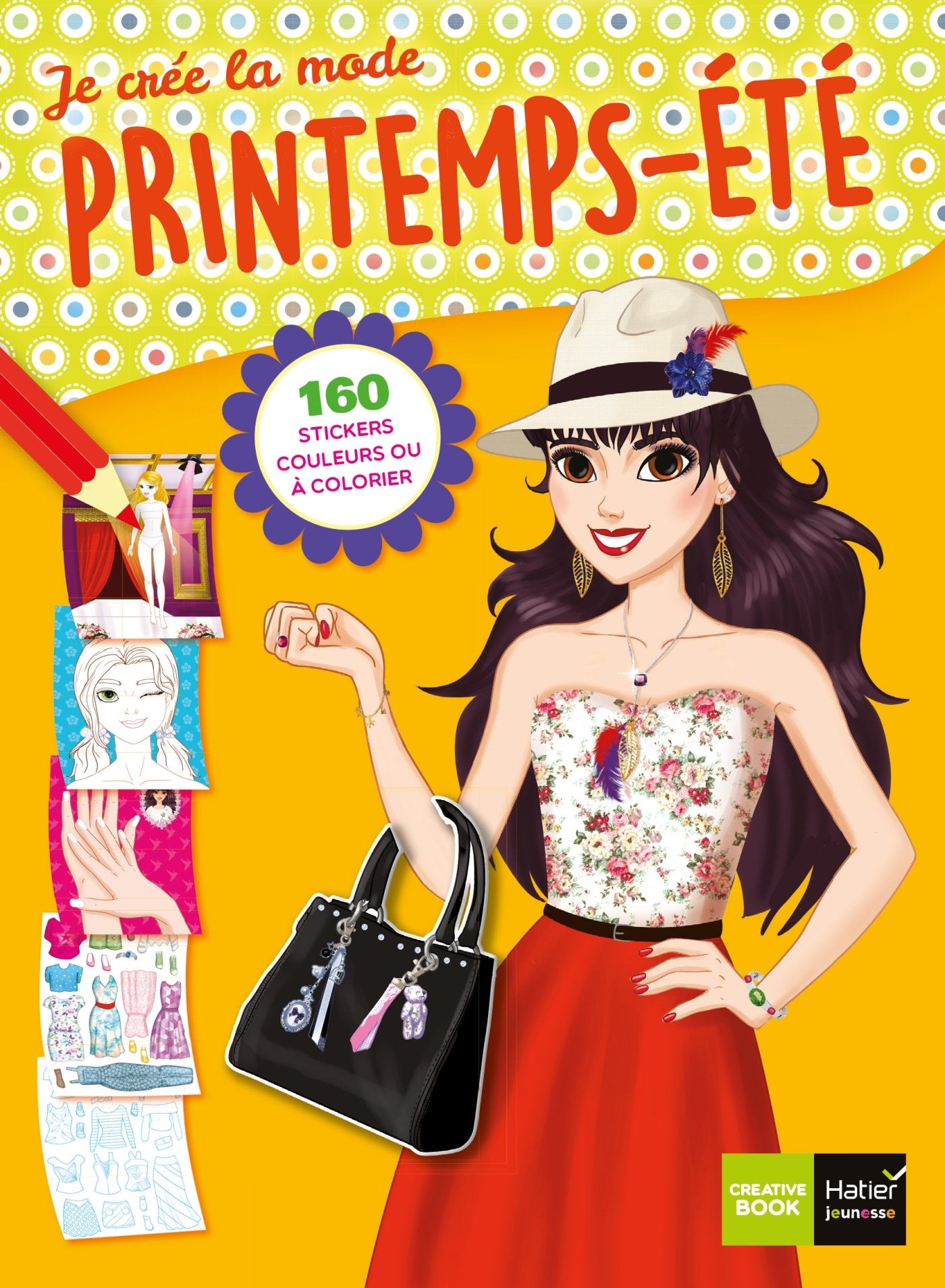 Je crée la mode printemps-été: 160 stickers couleurs ou à colorier book